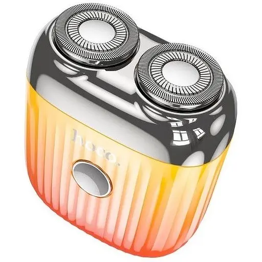 Портативная мужская роторная электробритва 3Вт Hoco Portable mini shaver DI30 IPX6 Оранжевая - фото 7