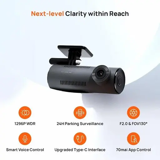 Видеорегистратор Xiaomi 70mai Dash Cam M310 Grey - фото 5