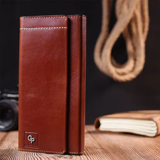 Чоловіча шкіряна барсетка GRANDE PELLE 10х20х3 см acs0022808 - фото 8