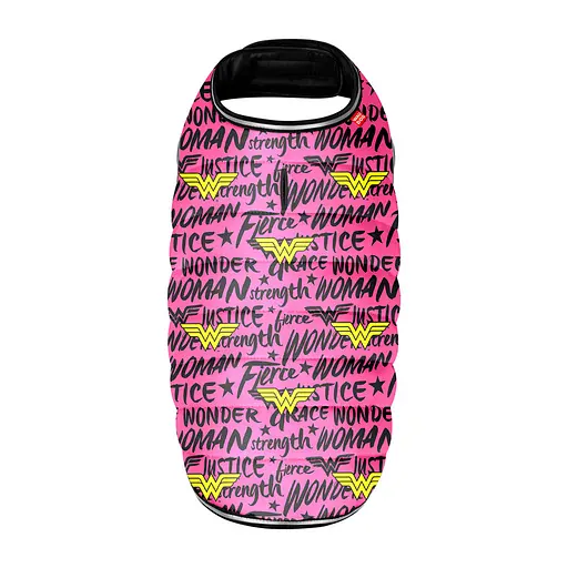 Курточка-накидка для собак Waudog Clothes, малюнок "Диво-жінка в рожевому", XL, А 47 см, B 68-80 см, С 42-52 см - фото 3