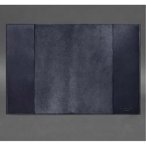 Кожаная обложка BlankNote Standart с Трезубцем для нотариального реестра темно-синий - фото 3