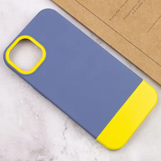 Чохол Epik TPU+PC Bichromatic для Apple iPhone 13, 6.1 Blue/Yellow - фото 4