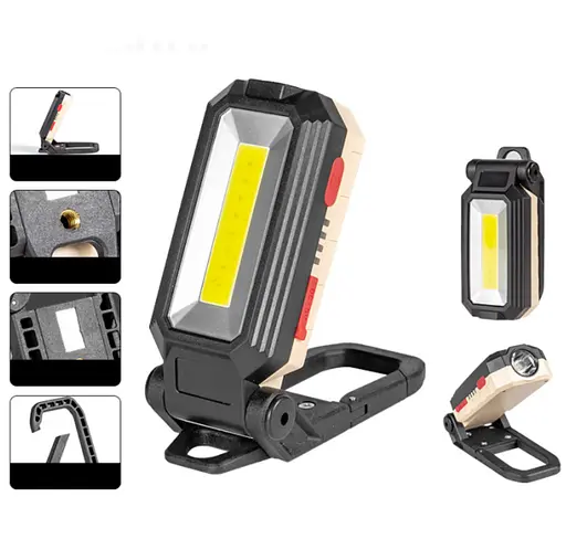 Компактный рабочий фонарь W560 аккумуляторный с USB зарядкой магнитным креплением и крюком - фото 5