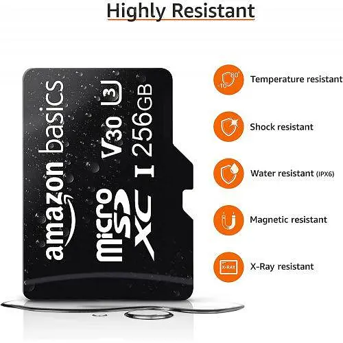 Карта памяти Amazon Basics 256GB MicroSDXC Memory Card+Adapter (LSMICRO256GU3) - фото 3