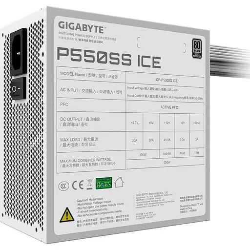 Блок живлення Gigabyte GP-P550SS ICE 550W (GP-P550SS ICE) - фото 1