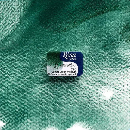 Краска акварельная Кобальт зеленый средний (776) 2.5 мл Rosa Gallery - фото 2