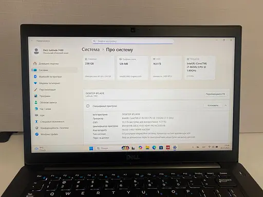 Ноутбук Dell Latitude 7490 14" (i7-8650U / 16GB / SSD 256GB / 1920х1080 IPS) Refurbished - фото 5