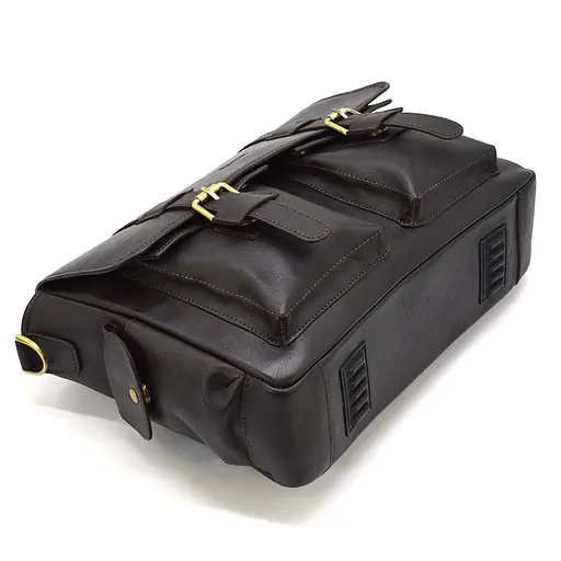 Кожаная мужская сумка через плечо TARWA 27х39х12 см sum0025342 - фото 8