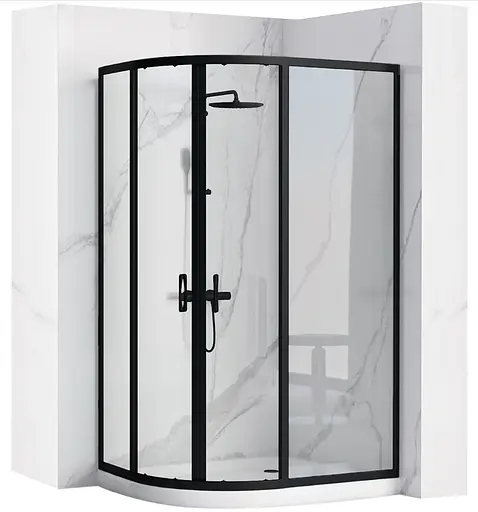 Душевая кабина Rea Look black 80x100 REA-K7900, Черный матовый, Универсальная - фото 1