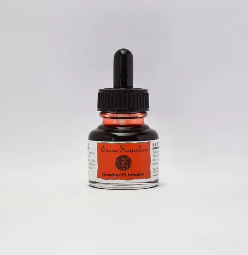 Чорнило для каліграфії Sennelier, 30 мл, Вермільйон (Vermilion)