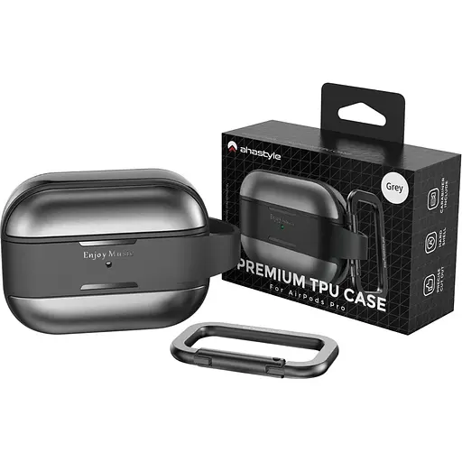 Чехол AhaStyle Rugged Aluminium Case для AirPods Pro 2 Dark Grey [133855] - фото 2