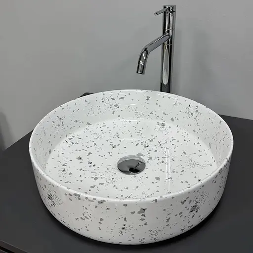 Умивальник VBI Bari S grey mosaic накладний VBI-011606, Сірий - фото 1