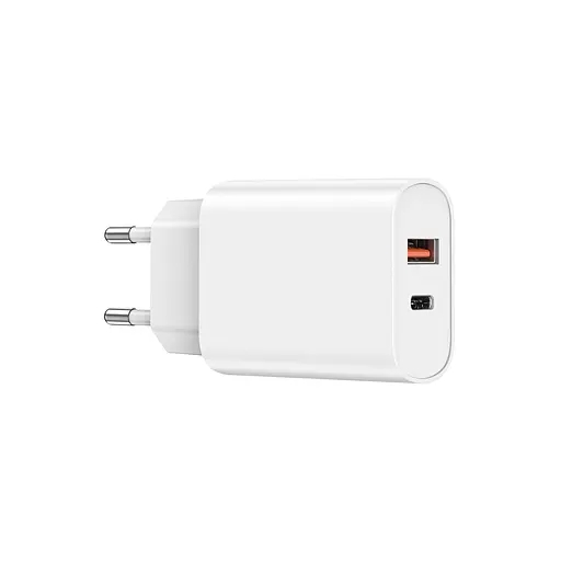 Мережевий зарядний пристрій Wiwu Wi-U002 Type C PD+QC Charger EU Plug Білий - фото 3
