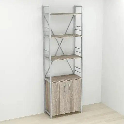 Етажерка 4/60 Ferrum-decor Серії Конект з тумбою 179x60x28 Сірий ДСП Сонома Трюфель (FRD-102481)