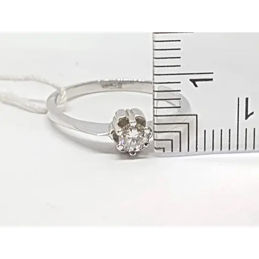 Золотое кольцо ЮЗ "Багет" с бриллиантом. Артикул 11379/1 17 - фото 4