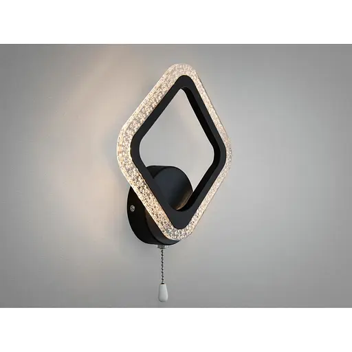 Світлодіодне бра Romin чорне 12 Вт зі шнурком - фото 1