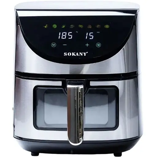 Аэрофритюрница аэрогриль безмасляная Sokany SK-10031 7л 1700 Вт Черная - фото 1