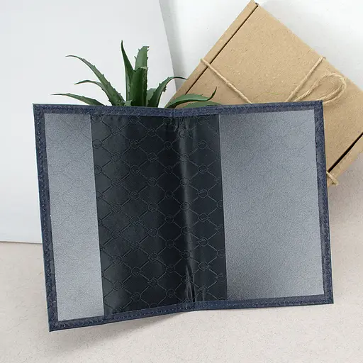 Обложка на паспорт кожаная 07115 синий питон - фото 2