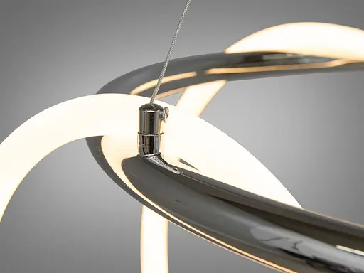 Світлодіодна люстра Шланг з серії "Роуплайт" потужністю 32 Вт, хром - фото 4