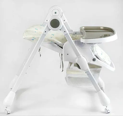 Стільчик для годування Joy K-11058, м'який чохол ПВХ, 4 колеса, з’ємний столик, кошик, в коробці - фото 2