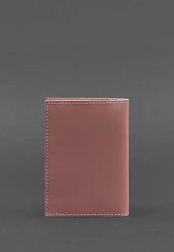 Кожаная обложка для паспорта и военного билета 1.2 розовая - фото 5
