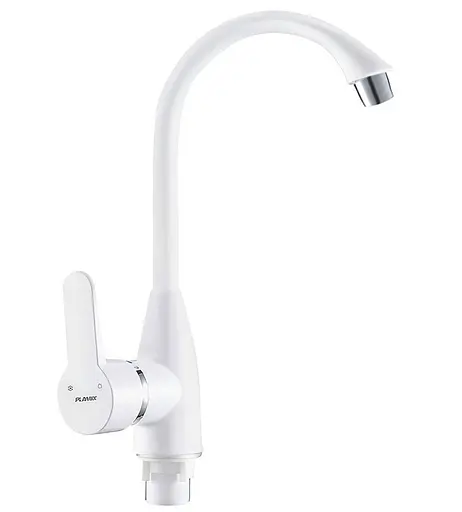Смеситель для кухни Plamix Mario-011 белый PM0605 - фото 1