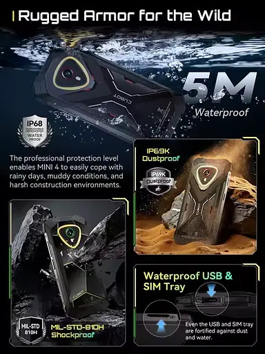 Захищений смартфон Cubot KingKong MINI 4 8/256GB Black-Grey - фото 3