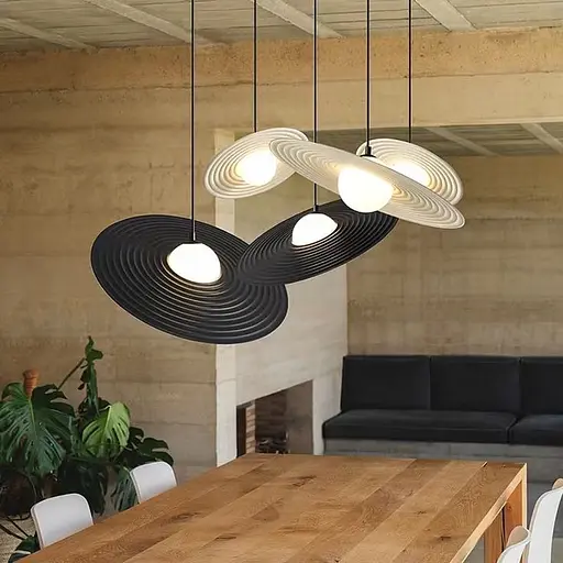 Дизайнерский подвес с черно-белой пластиной | Line F | Арт. MJ64-300 - фото 5