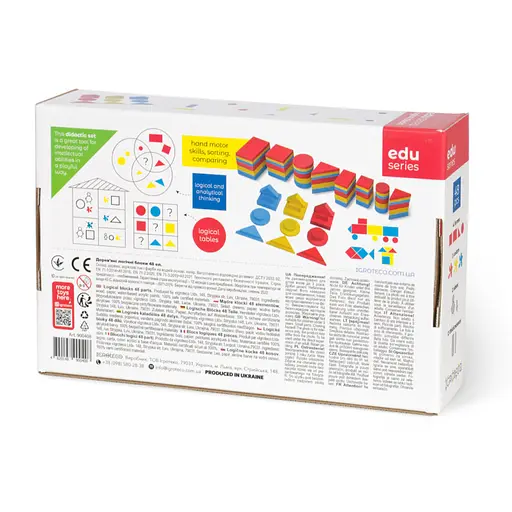 Навчальний набір "Логічні блоки Дьєнеша" Igroteco 900408, 48 деталей - фото 2