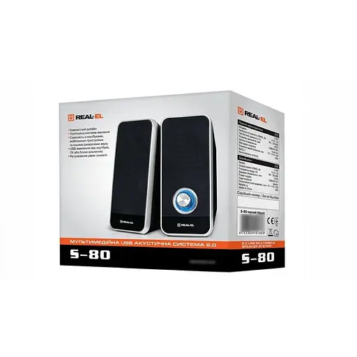 Акустическая система REAL-EL S-80 black - фото 6