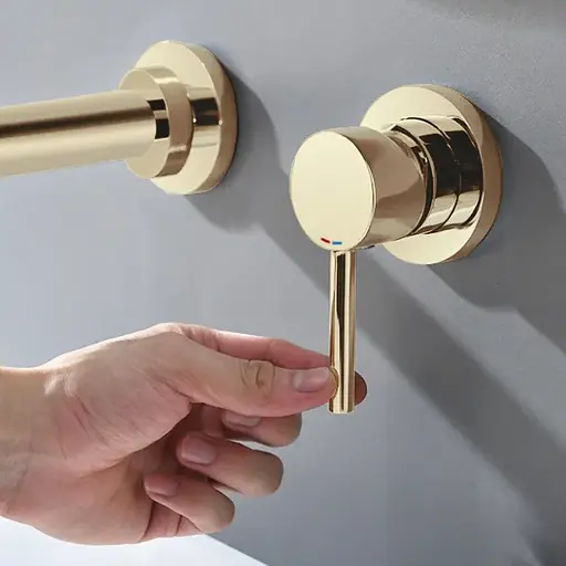 Змішувач для умивальника Rea Lungo Long + Box прихованого монтажу gold REA-B0370 Золотий - фото 7