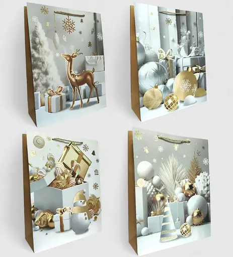 Подарунковий пакет "Свято наближається" 31х42х12см, набір з 4-х штук bl2502-192