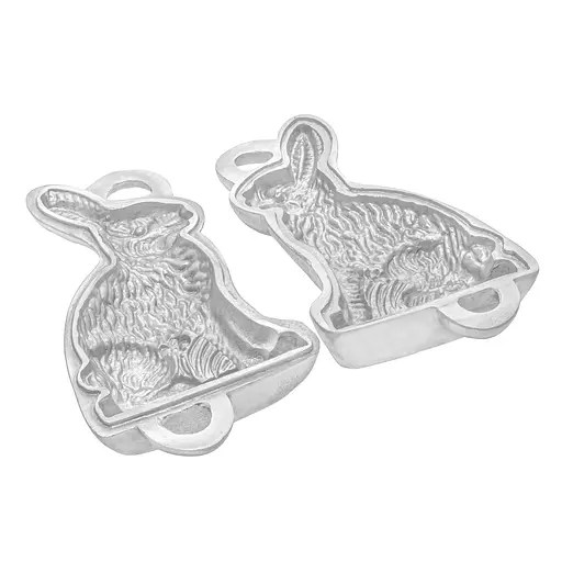 Форма алюмінієва велика "Зайчик" для випікання святкового цільного кексу 30х17х8.5 см, Ласунка Сірий 85019 - фото 1