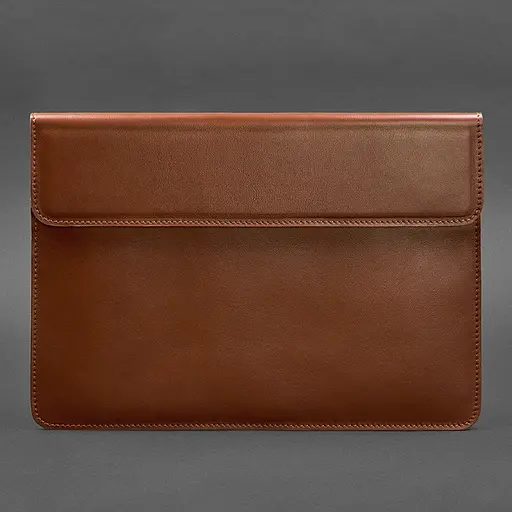 Шкіряний чохол-конверт BlankNote на магнітах для MacBook 14 Світло-коричневий - фото 4