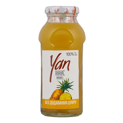 Уценка. Сок ананасовый Yan без сахара 250 мл