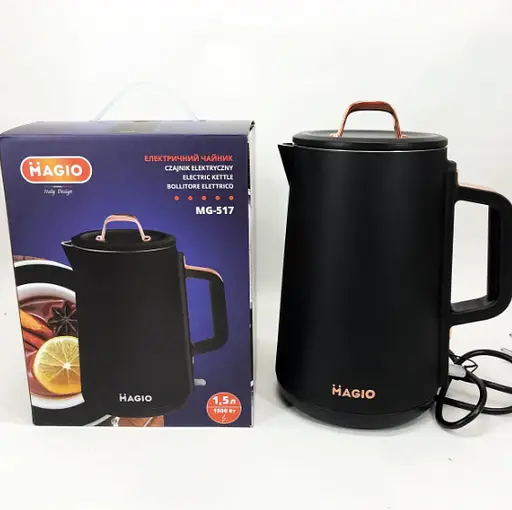 Электрочайник термос MAGIO MG-517 1,5 л цельно литой1500 Вт Черный - фото 8
