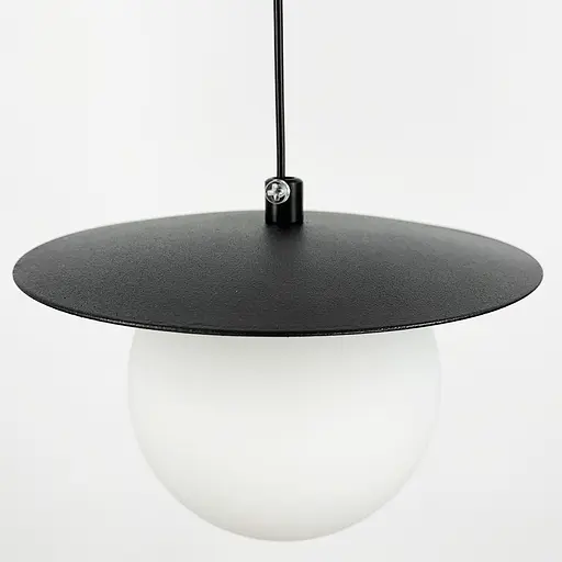 Видовжена чорна LED люстра з 2 світлодіодними колами та 2 плафони Line.F Довжина 120 см - фото 6