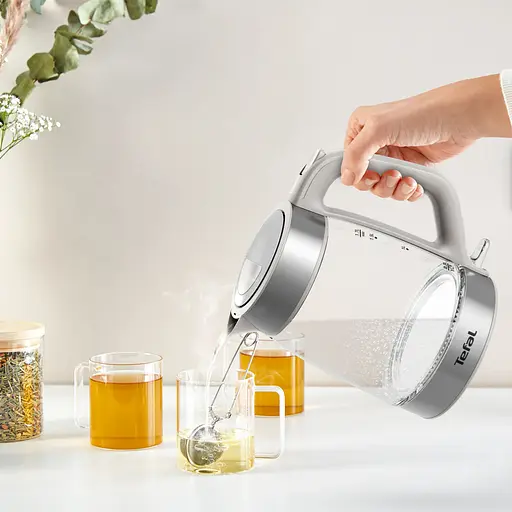 Электрочайник Tefal Glass Kettle 1.7 л стекло с подсветкой серебристо-серый - фото 8