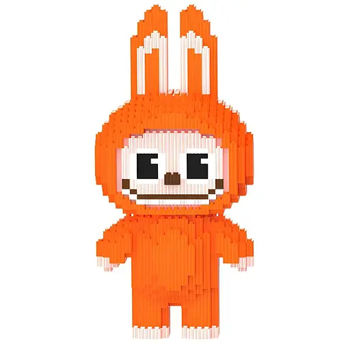 Дитячий конструктор Magic Blocks Зайчик Лабубу Помаранчевий на 3132 деталі (9182)