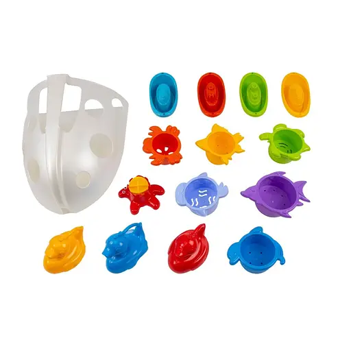 Набор для ванной комнаты Органайзер ТехноК 8386TXK 14 игрушек