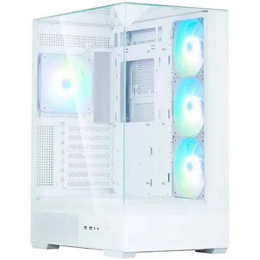 Корпус Zalman P40 Prism Plus, білий, Mid Tower, без БЖ, для ATX / Micro ATX / Mini ITX, 1xType-C / 2xUSB 3.0, макс. CPU - 165 мм / - фото 1