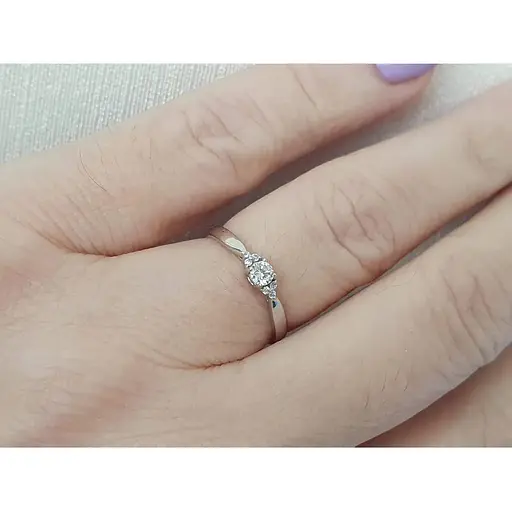 Золотое кольцо Qvaliz с фианитами. К01005Б 16,5 - фото 2