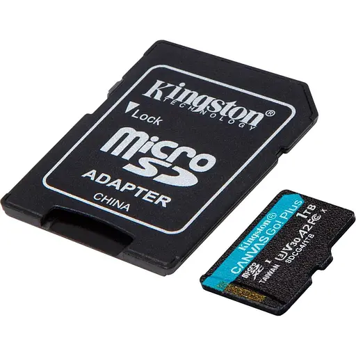 Карта пам'яті Kingston MicroSDXC 1TB UHS-I/U3 Class 10 Canvas Go! Plus R200/W160MB/s + SD-адаптер (SDCG4/1TB) - фото 2