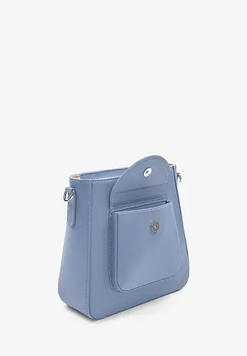Жіноча шкіряна сумка Stella блакитна - фото 5