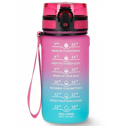 Пляшка для води 4FIZJO спортивна 500 мл 4FJ0628 Pink/Sky Blue (P-5905973400749) - фото 1