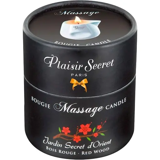 Масажна свічка Plaisirs Secrets Red Wood, 80 мл