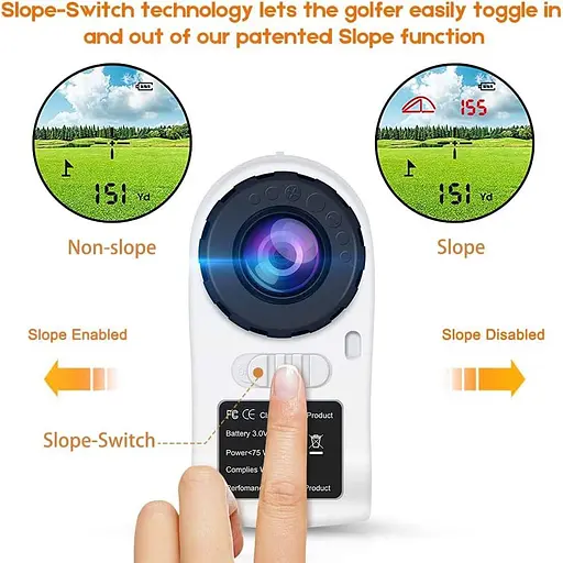 Дальномер PeakPulse Rangefinder Golf 656 Yards с фиксатором флага, 6-кратным увеличением, вибрацией, измерением расстояния - фото 4