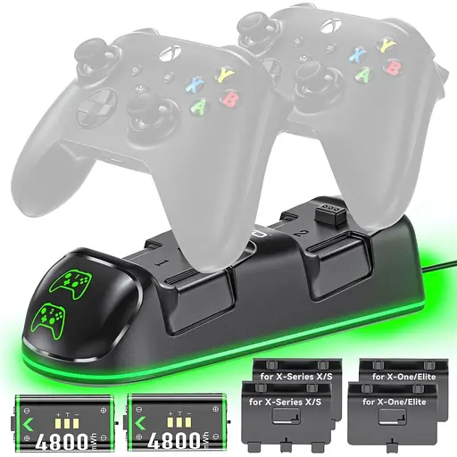 Зарядная станция Oivo IV-BX313X Dual Charging Dock + 2 АКБ 4800mWh для Xbox Сontrollers One/Series (128693) - фото 4