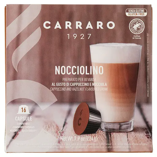 Уцінка. Кава в капсулах Carraro Dolce Gusto Nocciolino, 16 капсул - фото 1