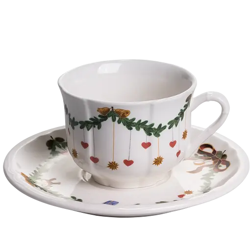 Чашка порцелянова Star Christmas з блюдцем  YY78-11A-4